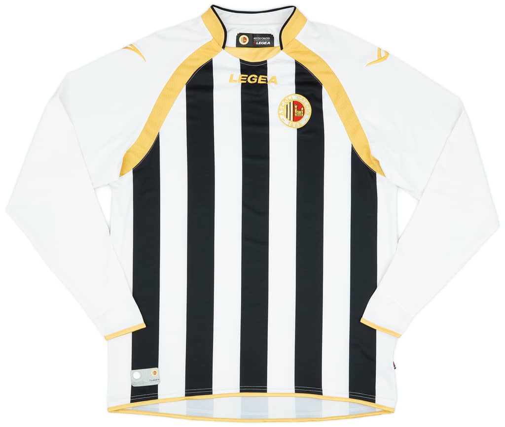 2010-11 Ascoli Home L/S Shirt - 9/10 - (XL)