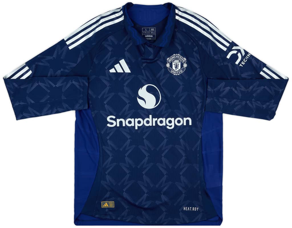 2024-25 Manchester United Player Issue Away L/S Shirt - As New - (L)