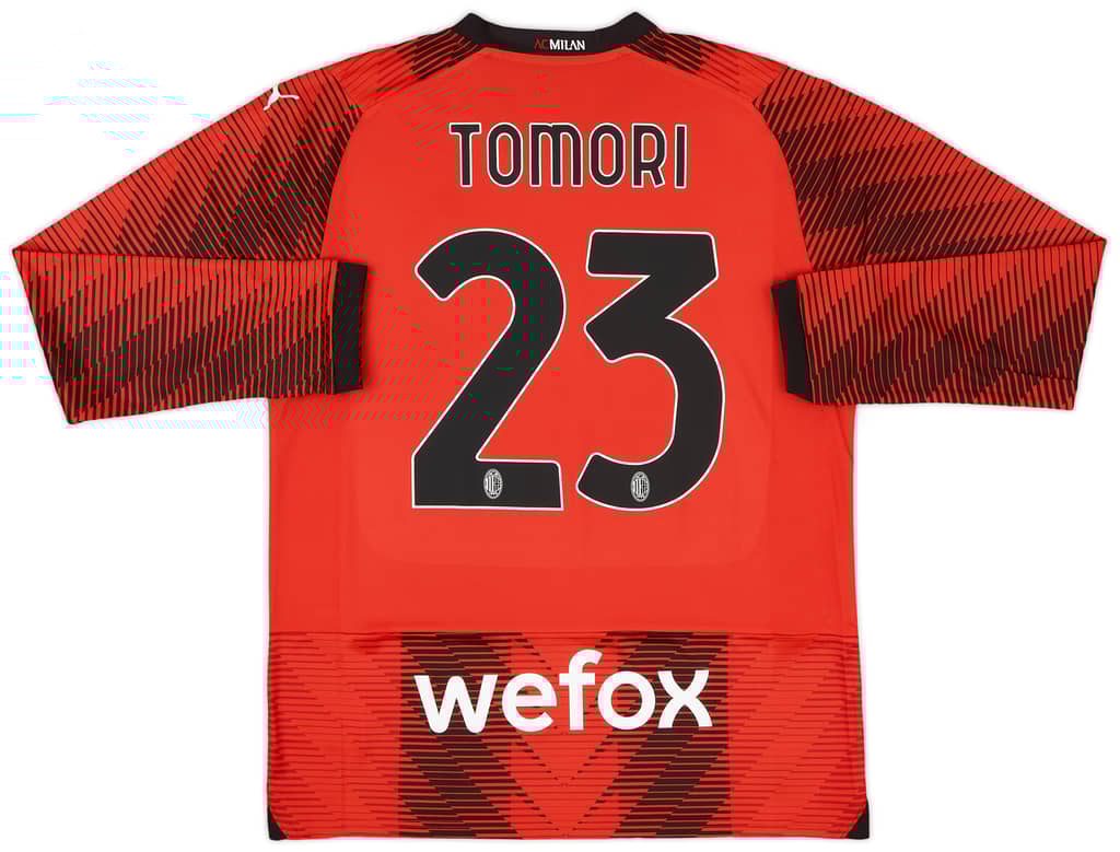 2023-24 AC Milan Home L/S Shirt Tomori #23