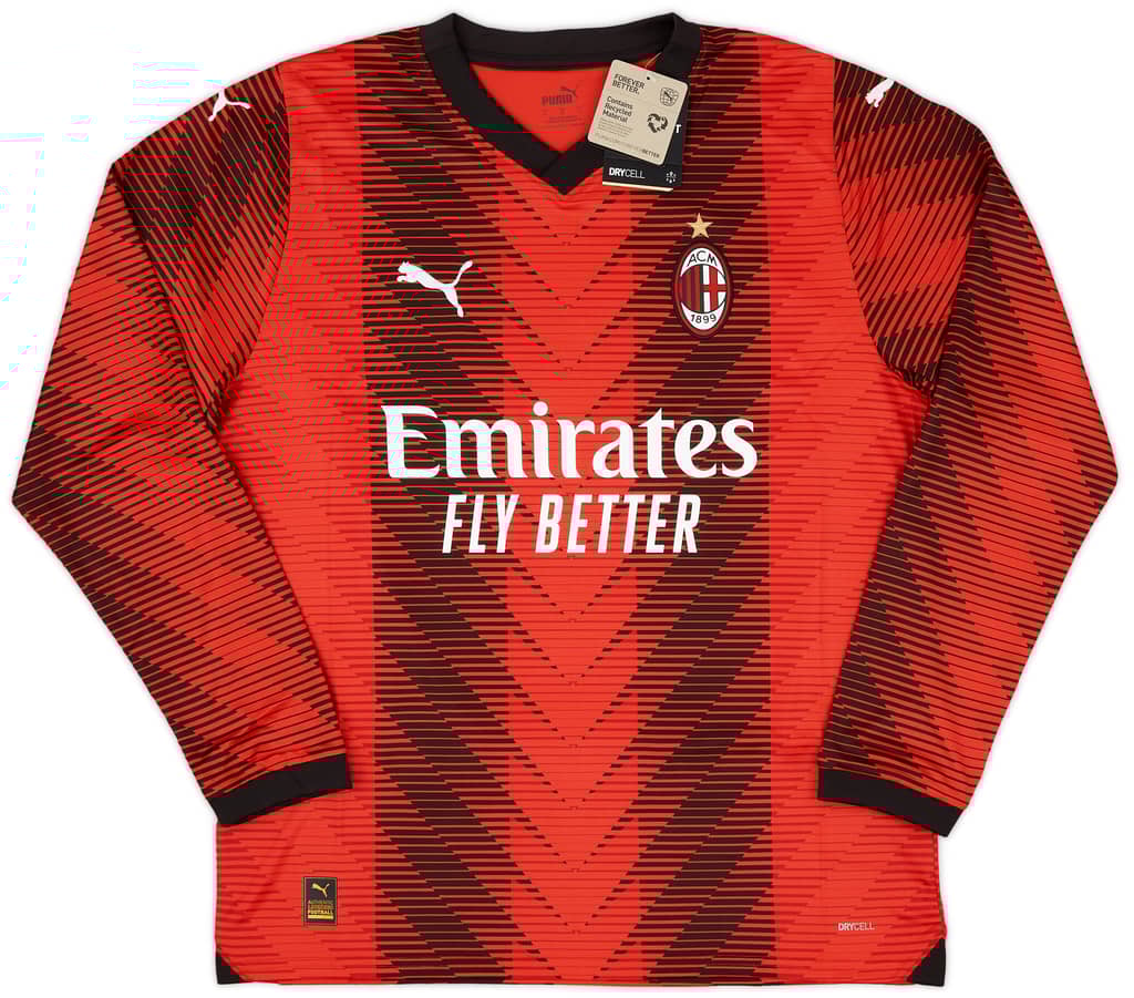 2023-24 AC Milan Home L/S Shirt Tomori #23