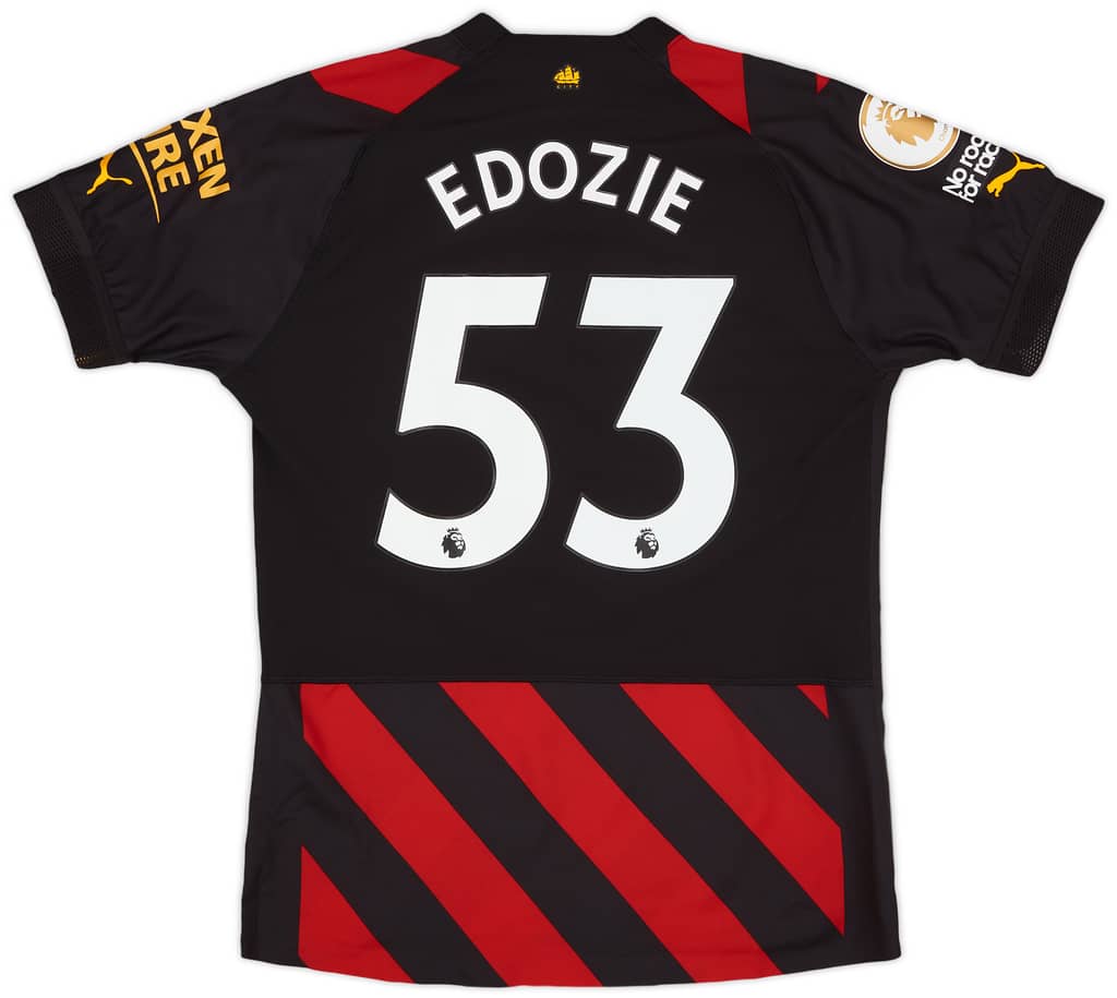 2022-23 Manchester City Match Issue Away Shirt Edozie #53 - As New - (M)