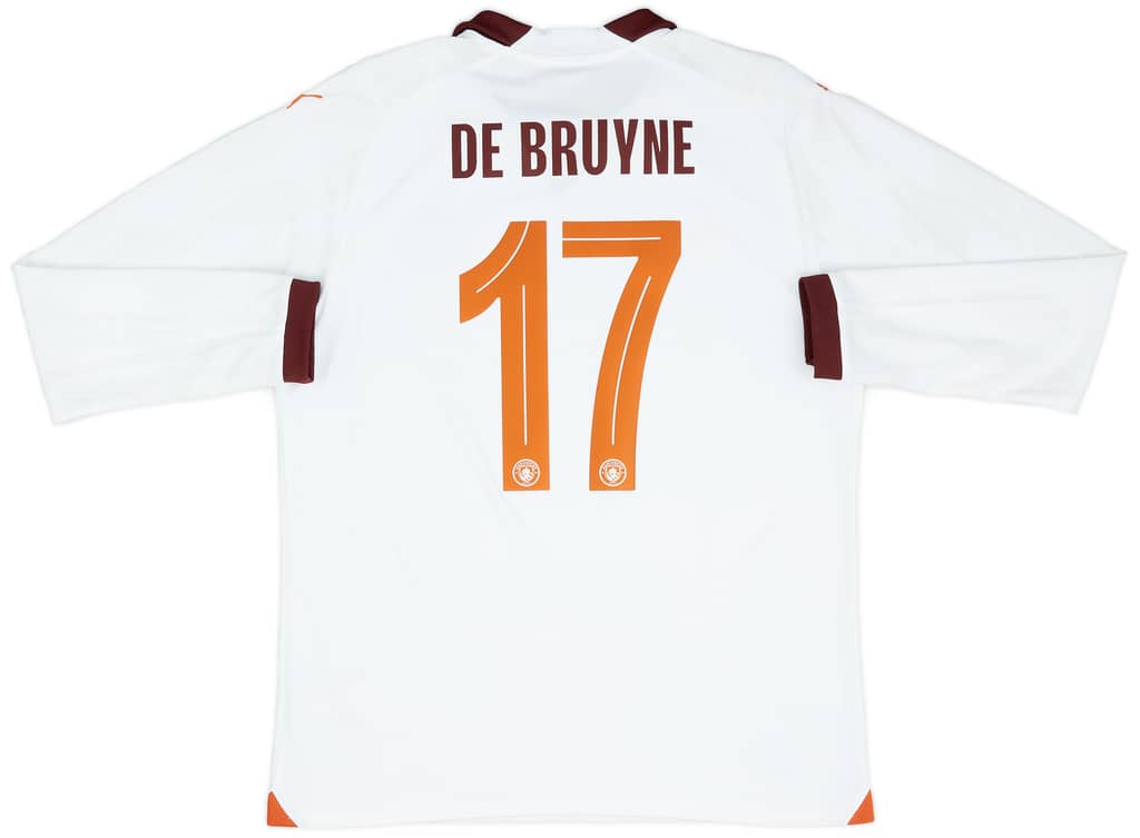 2023-24 Manchester City Away L/S Shirt De Bruyne #17