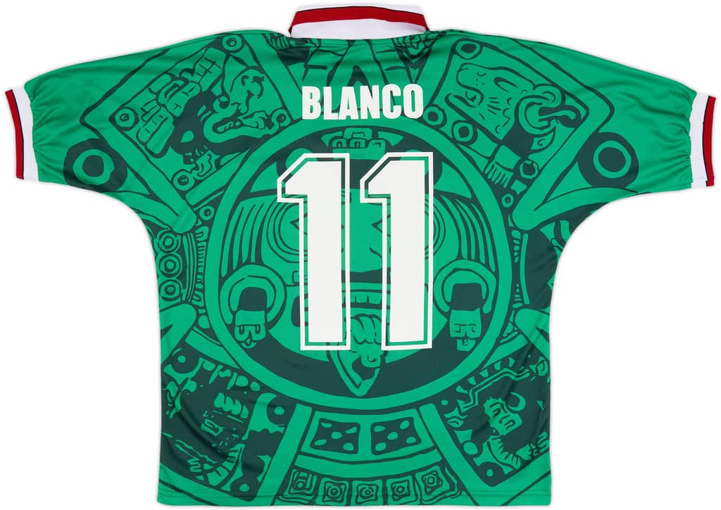 1998 Mexico ABA Sport Réédition Maillot Domicile Blanc #11
