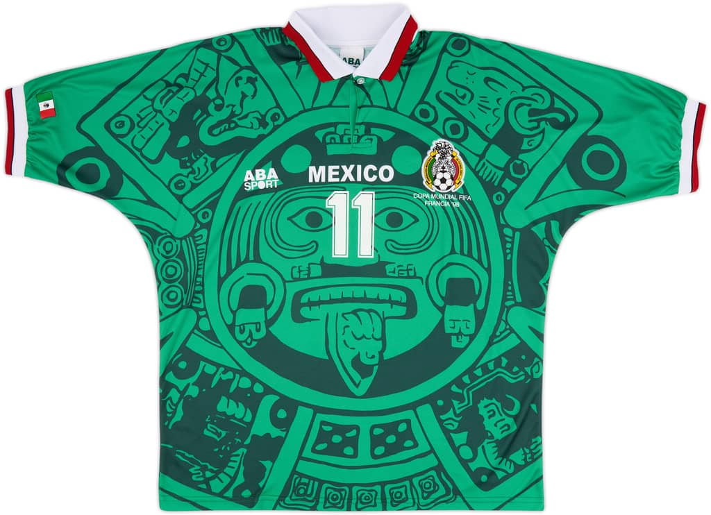 1998 Mexico ABA Sport Réédition Maillot Domicile Blanc #11