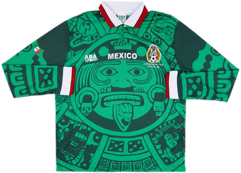 1998 Mexico ABA Sport Réédition Maillot Domicile ML