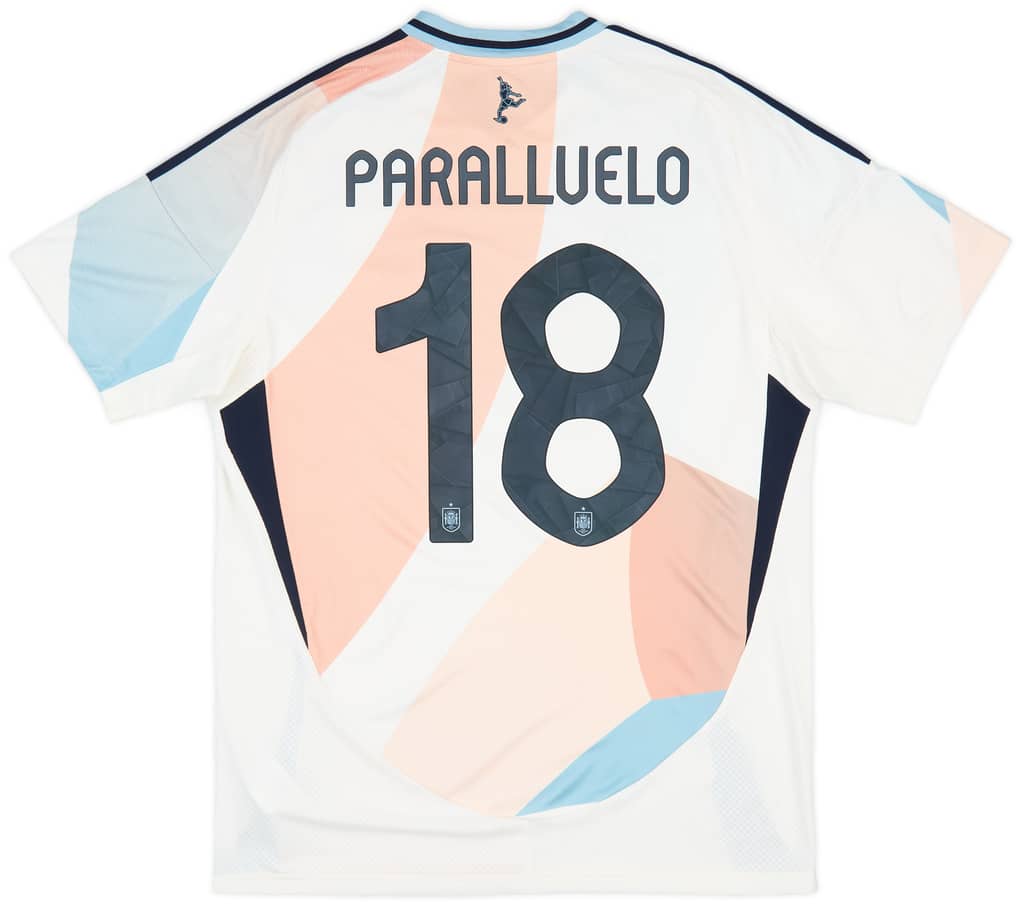 2025-26 Spain Women's Away Shirt Paralluelo #18 (Unisex fit)