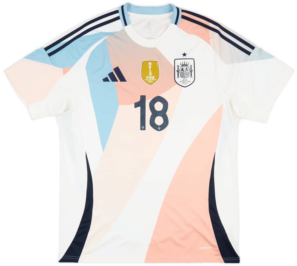 2025-26 Spain Women's Away Shirt Paralluelo #18 (Unisex fit)