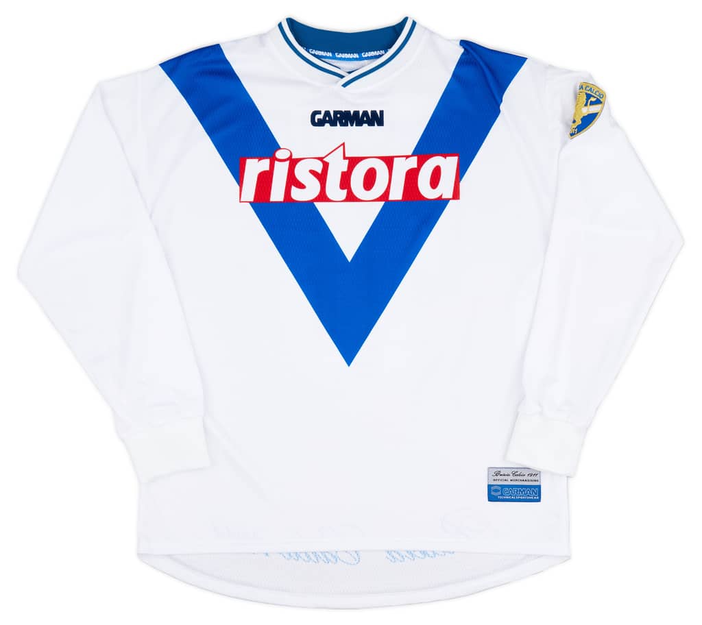 2000-01 Brescia Garman Reissue Away L/S Shirt Baggio #10