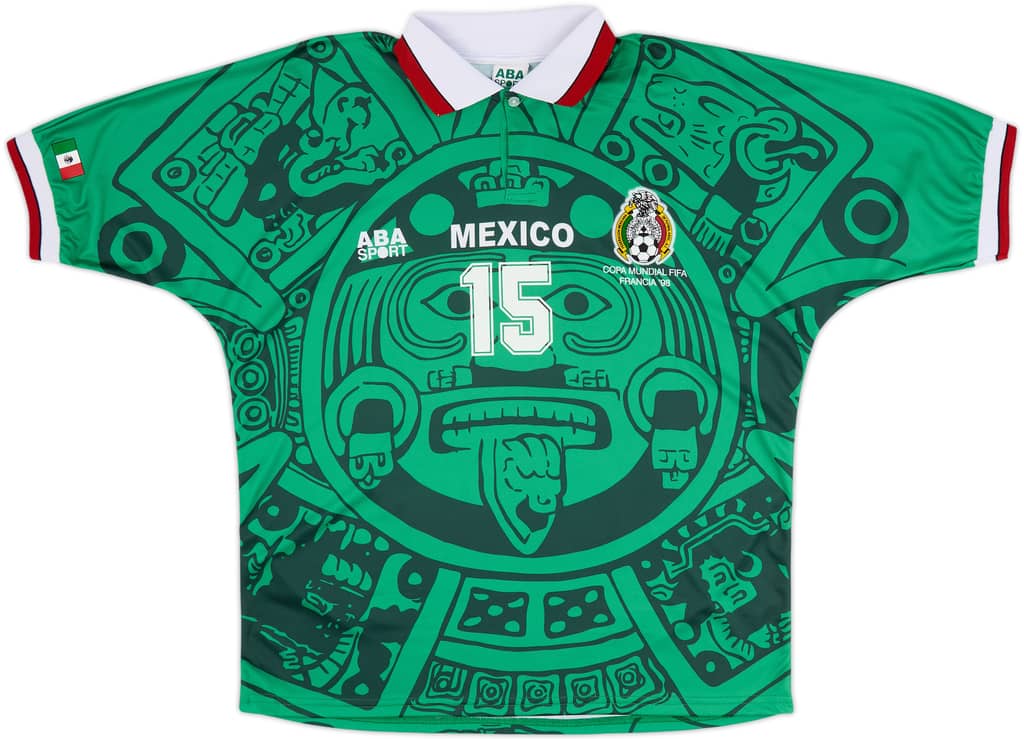 1998 Mexico ABA Sport Réédition Maillot Domicile Hernandez #15