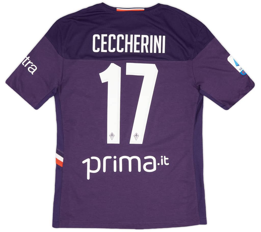 2019-20 Fiorentina Match Issue Home Shirt Ceccherini #17 - As New - (L)