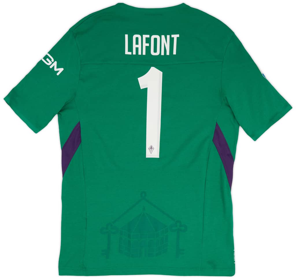 2018-19 Fiorentina Match Issue GK S/S Shirt Lafont #1 - 7/10 - (L)