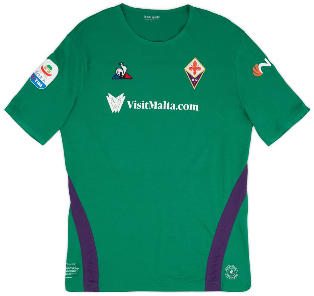 2018-19 Fiorentina Match Issue GK S/S Shirt Lafont #1 - 7/10 - (L)