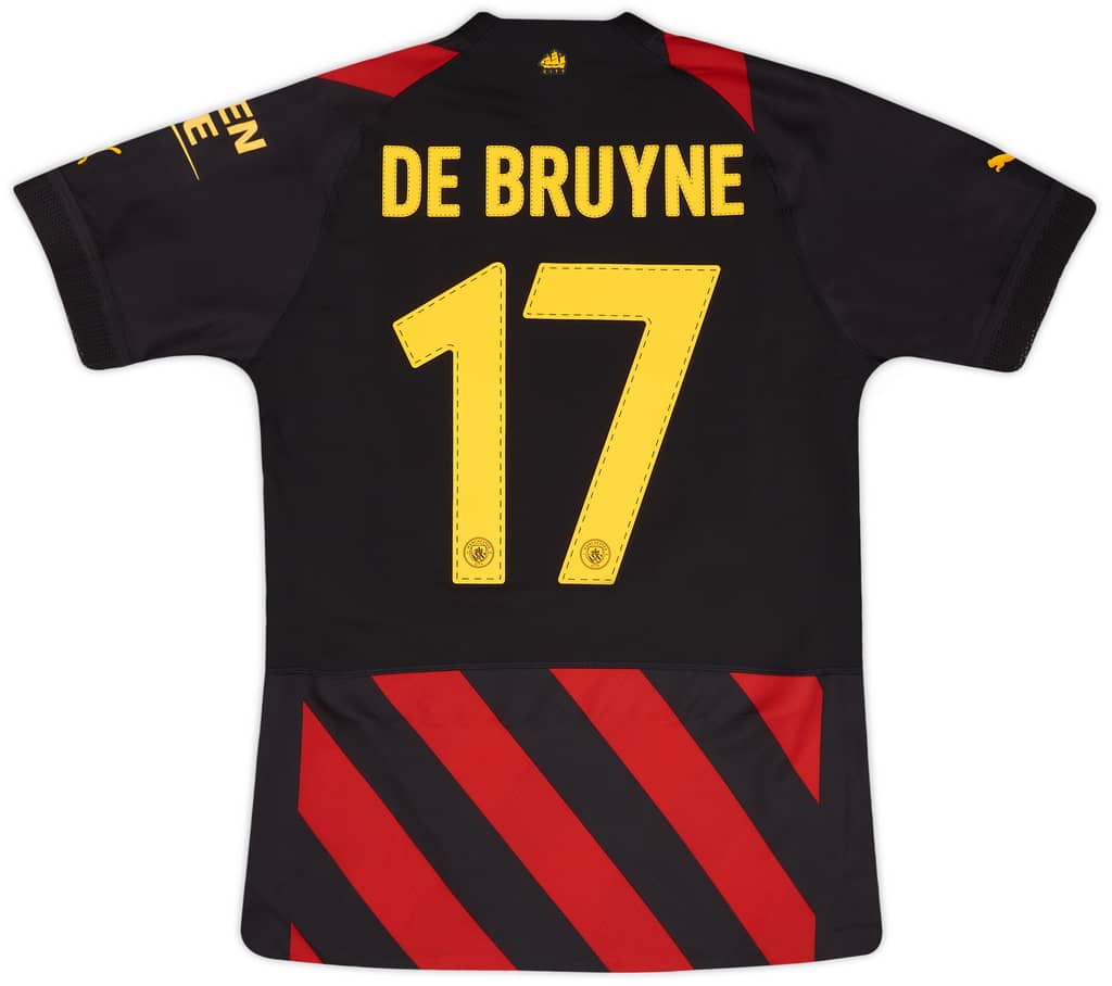 2022-23 Manchester City Player Issue Away European Shirt De Bruyne #17