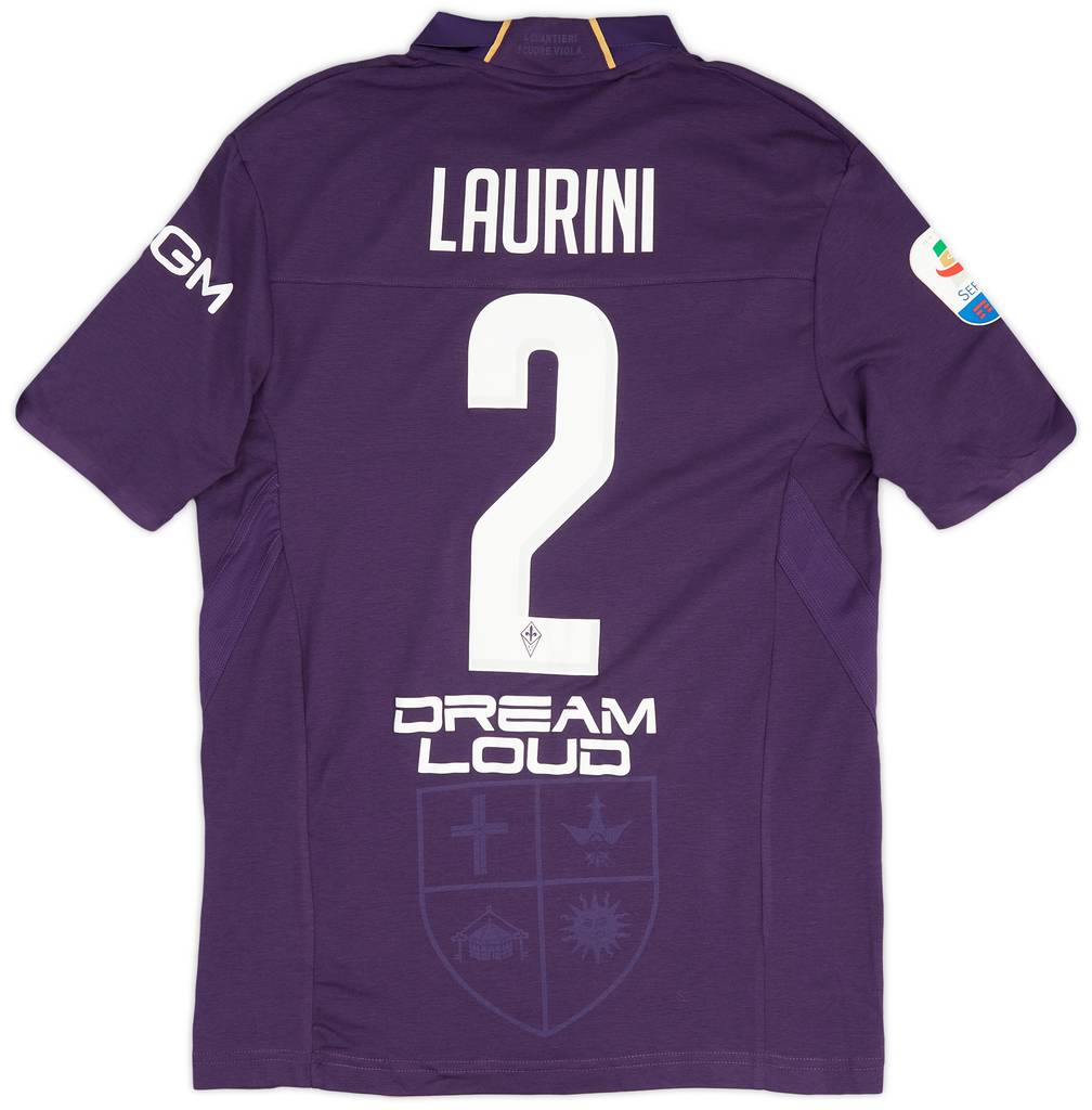 2018-19 Fiorentina Match Issue Home Shirt Laurini #2 - As New - (M)
