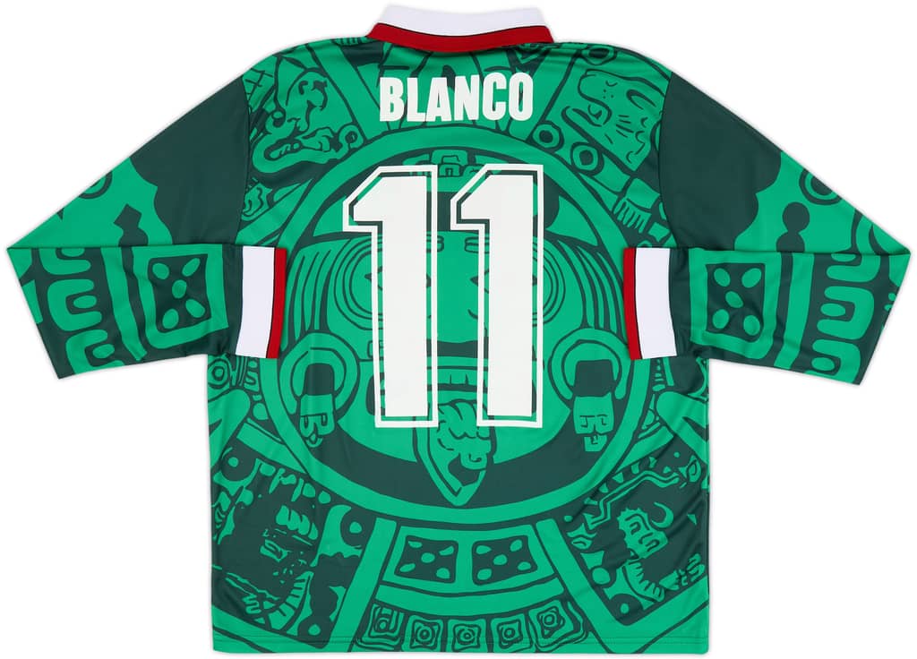 1998 Mexico ABA Sport Reissue Home L/S Shirt Blanco #11