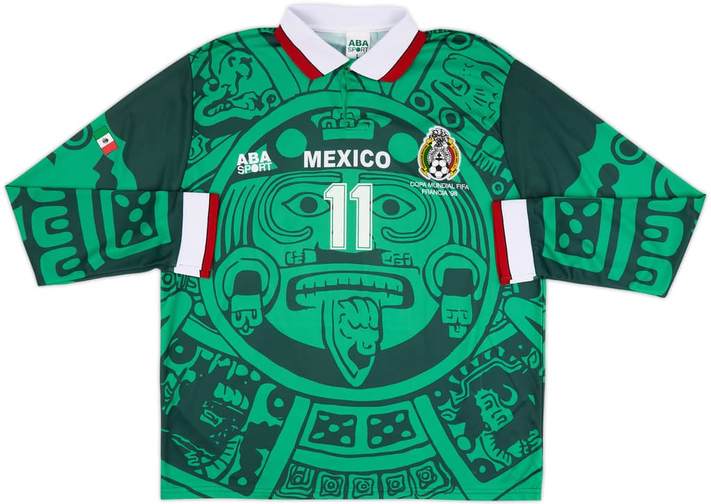 1998 Mexico ABA Sport Reissue Home L/S Shirt Blanco #11