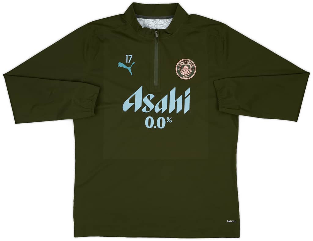 2024-25 Manchester City Player Issue 1/4 Zip Rain Top #17 (De Bruyne) - As New - (L)