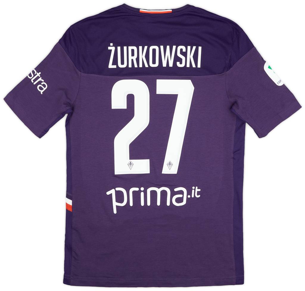 2019-20 Fiorentina Match Issue Home Shirt Zurkowski #27 - As New - (M)