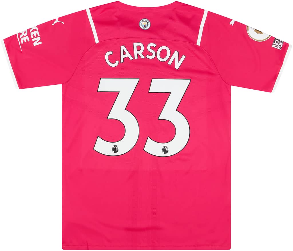 2021-22 Manchester City Player Issue GK Fifth Shirt Carson #33 - As New - (L)