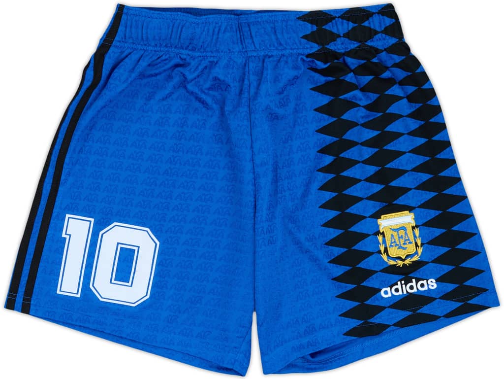 1994 Argentina adidas Reissue Away Shorts #10 (Maradona) 