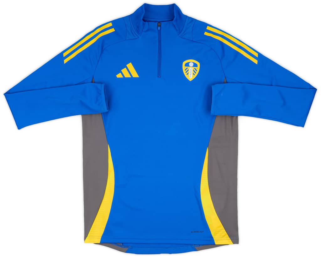 2024-25 Leeds United adidas 1/4 Zip Training Top - As New - (M)