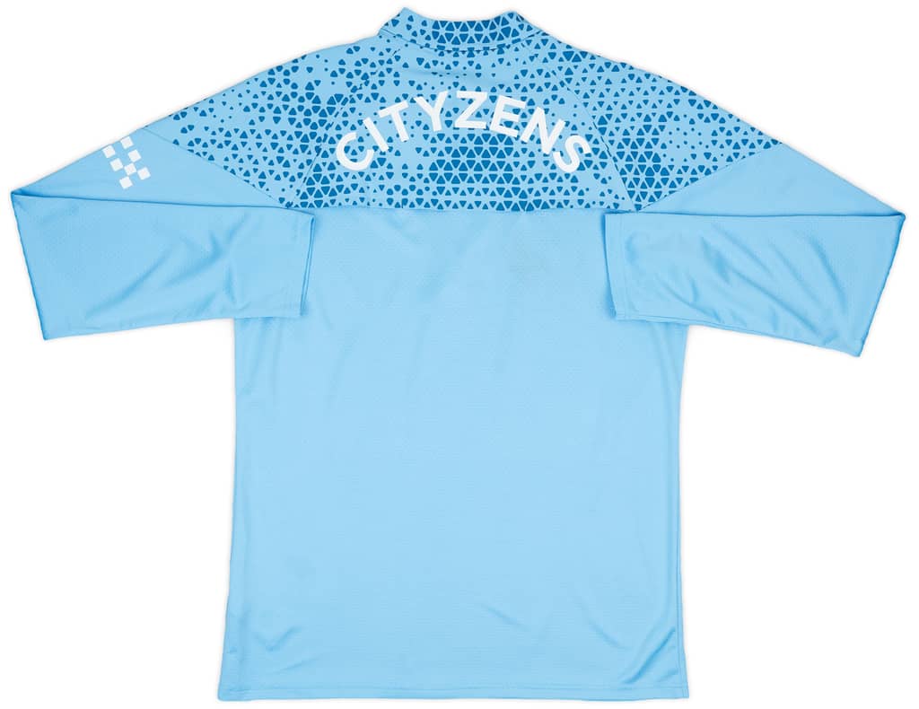 2023-24 Manchester City Player Issue 1/4 Zip Training Top #9 (Haaland) - As New - (XL)