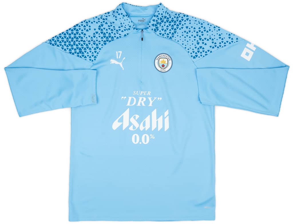 2023-24 Manchester City Player Issue 1/4 Zip Training Top #17 (De Bruyne) - As New - (XL)