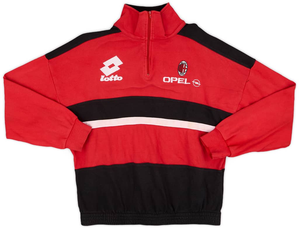 1994-95 AC Milan Lotto 1/4 Zip Drill Top - 8/10 - (M)