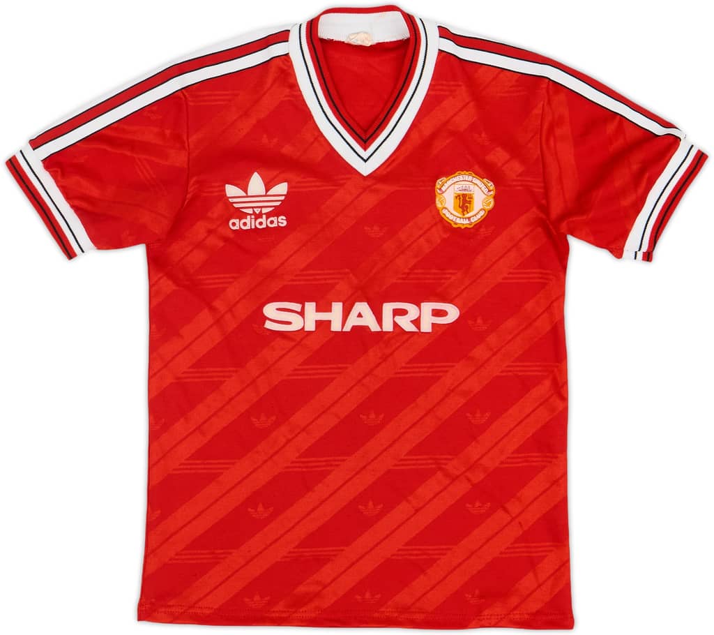 1990-92 Manchester United Home Shirt - 8/10 - (L.Boys)