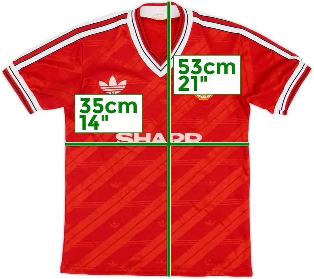 1990-92 Manchester United Home Shirt - 8/10 - (L.Boys)