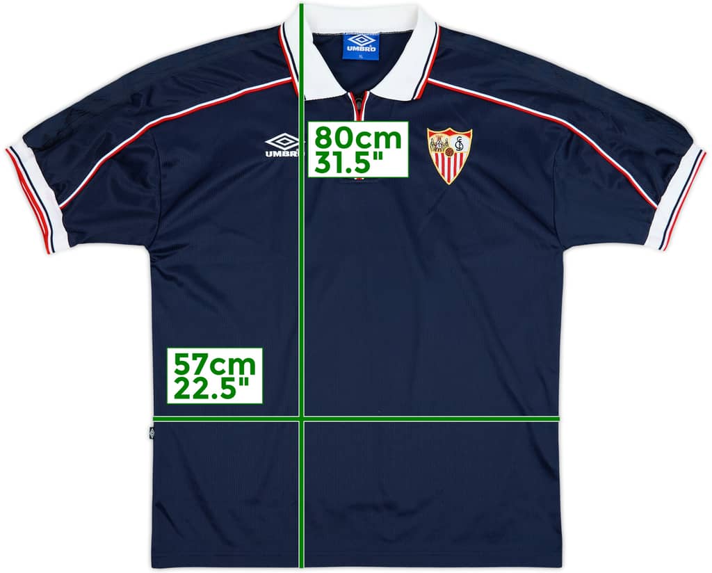 Camiseta de la tercera equipación del Sevilla 1999-01 - 6/10 - (XL)