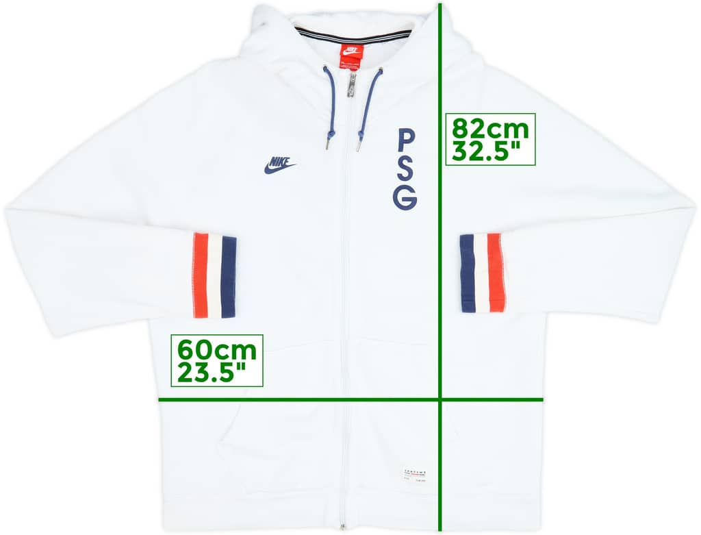 2013-14 Paris Saint-Germain Nike Zipped Sweat Top - 8/10 - (XXL)