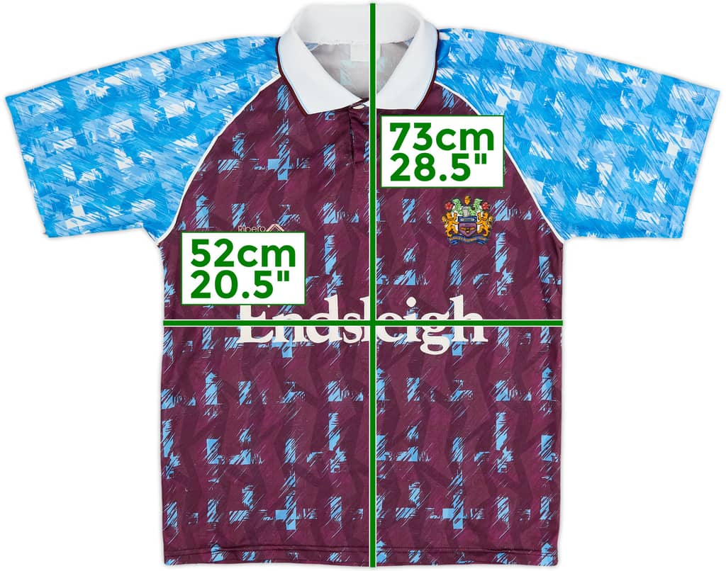 Camiseta de local del Burnley 1991-93 - 8/10 - (L)