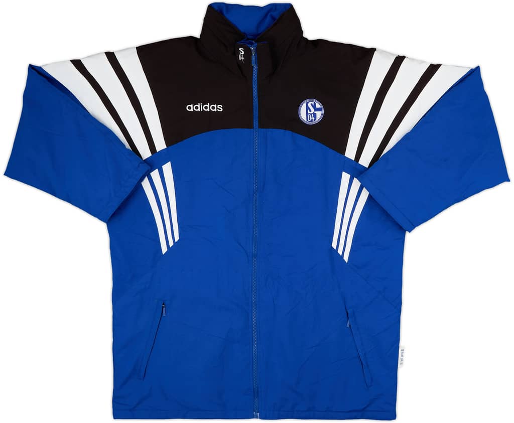 1996-97 Schalke adidas Padded Bench Coat - 8/10 - (XL)