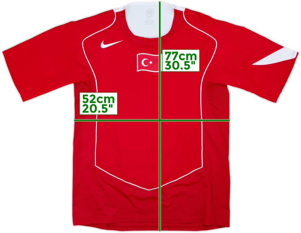 Camiseta de local versión jugador de Turkey 2004-06 - 9/10 - (L)
