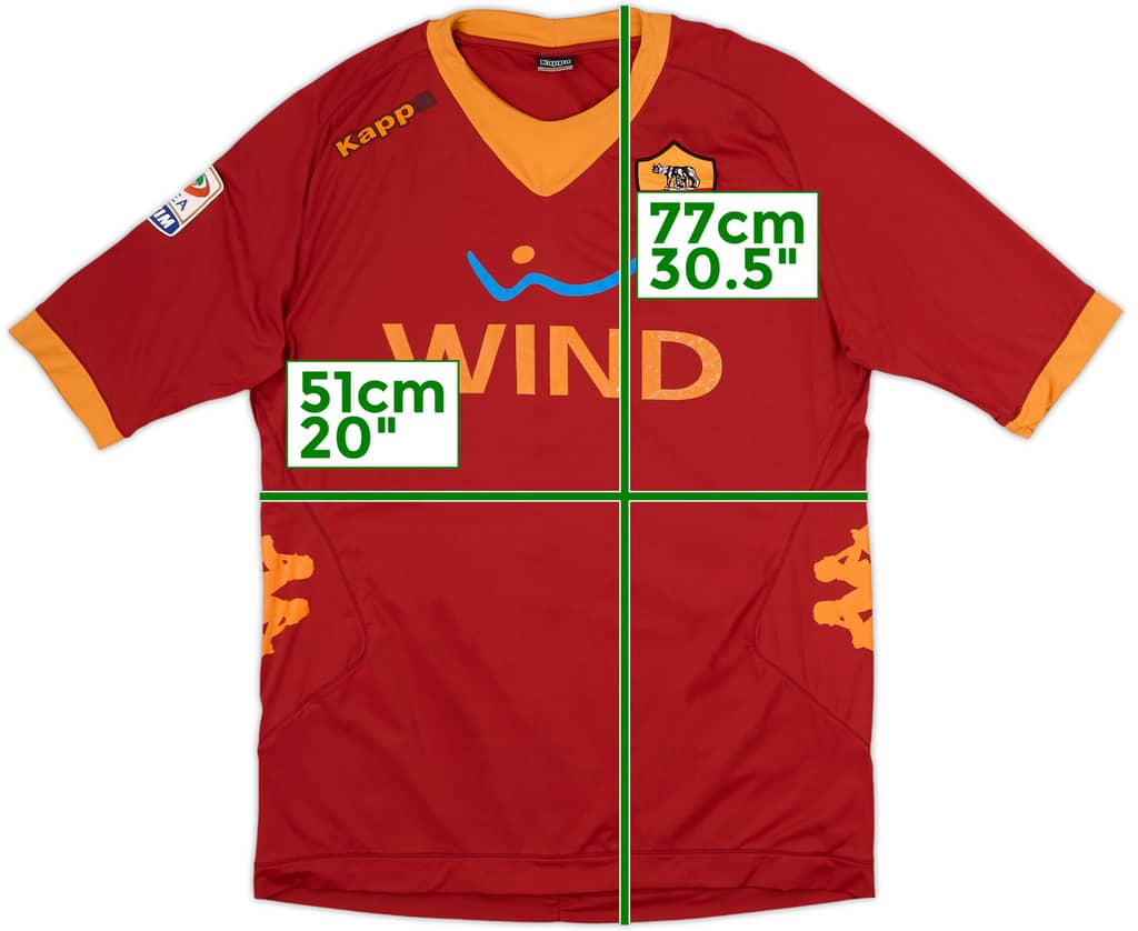 2009-10 Roma Home Shirt - 5/10 - (XXL)