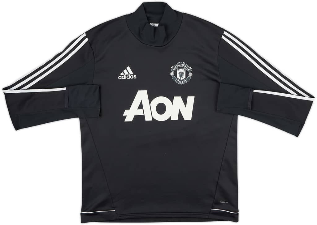 2017-18 Manchester United adidas 1/4 Zip Drill Top - 8/10 - (M)