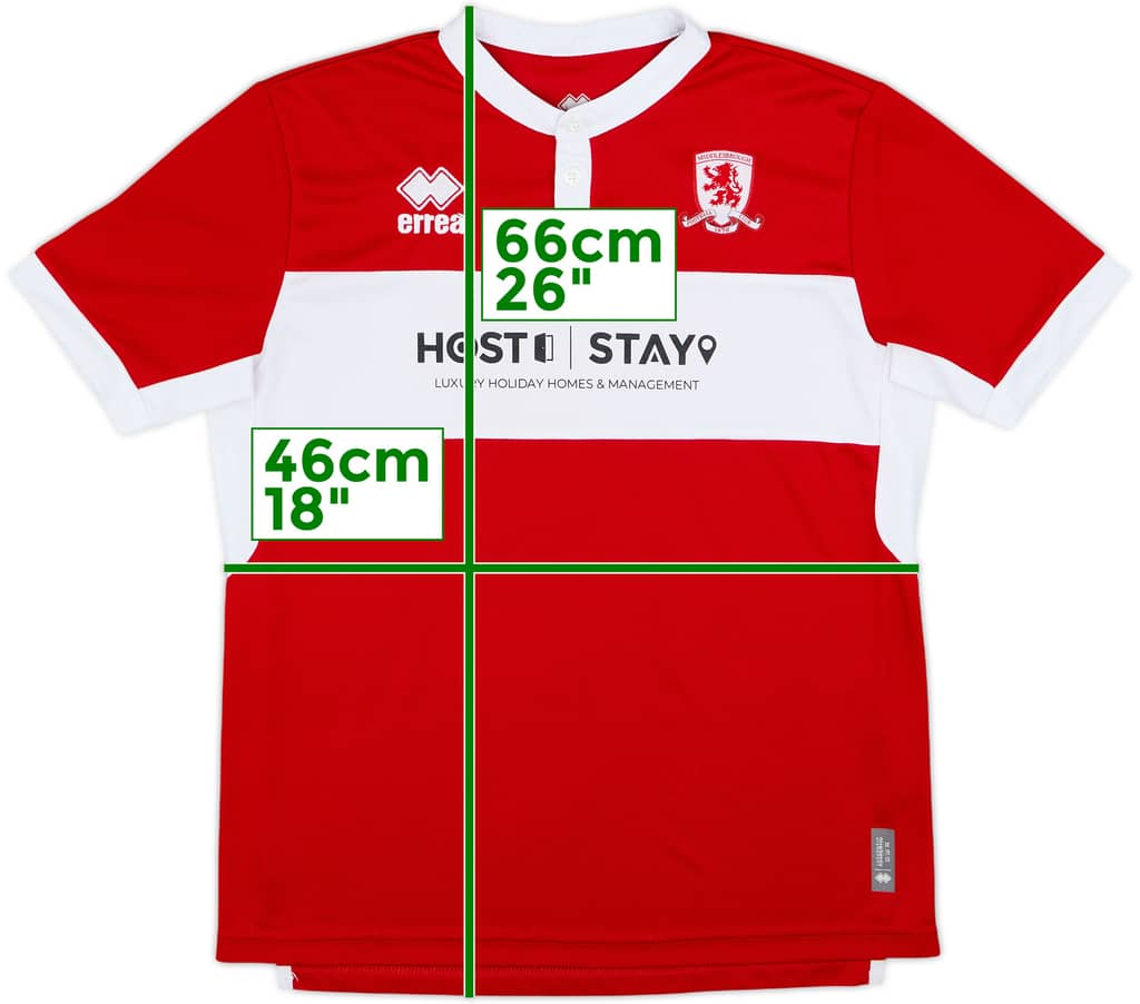 2022-23 Middlesbrough Home Shirt - 6/10 - (XS)