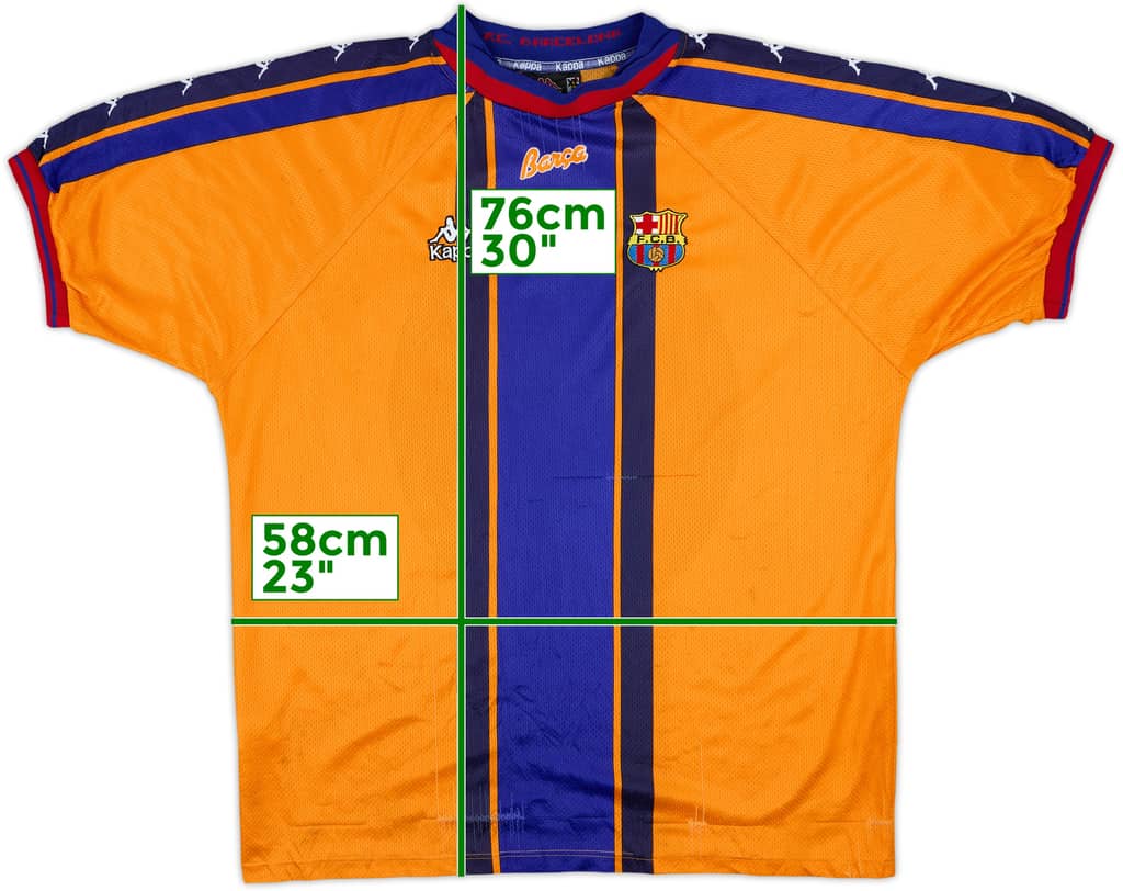 1997-98 Barcelona Away Shirt - 4/10 - (XL)