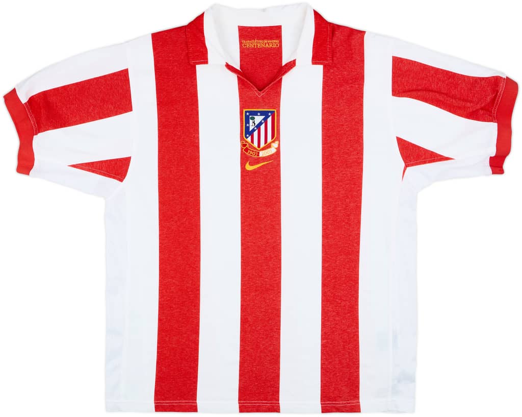 2003-04 Atletico Madrid Centenary Home Shirt - 8/10 - (XL)