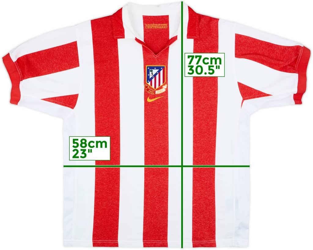 2003-04 Atletico Madrid Centenary Home Shirt - 8/10 - (XL)