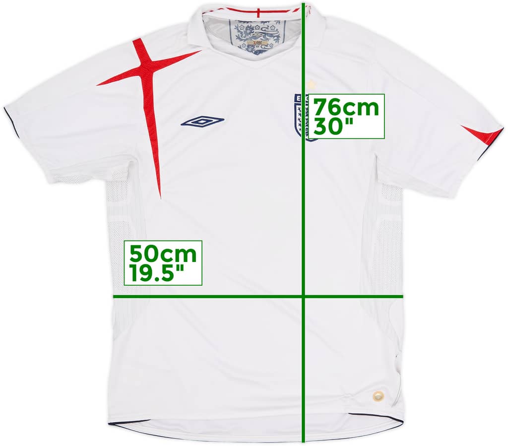 2005-07 England Home Shirt - 5/10 - (L)