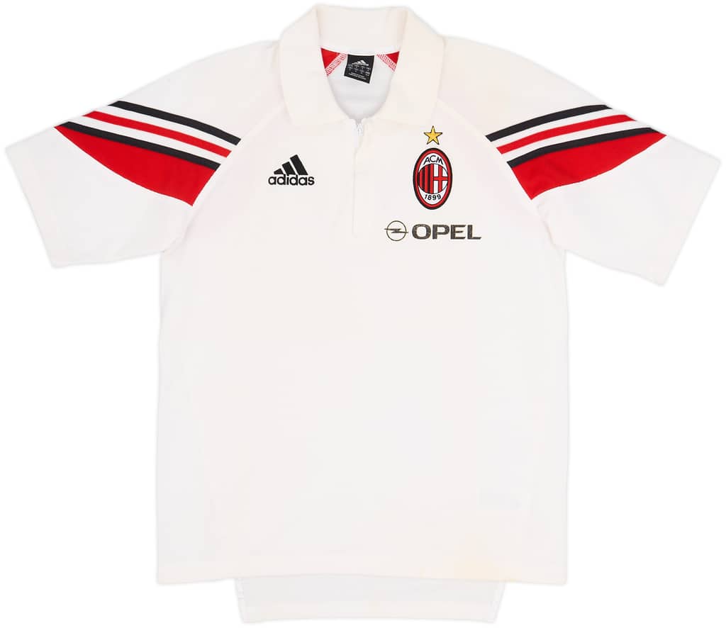 2003-04 AC Milan adidas 1/4 Zip Polo Shirt - 6/10 - (S)