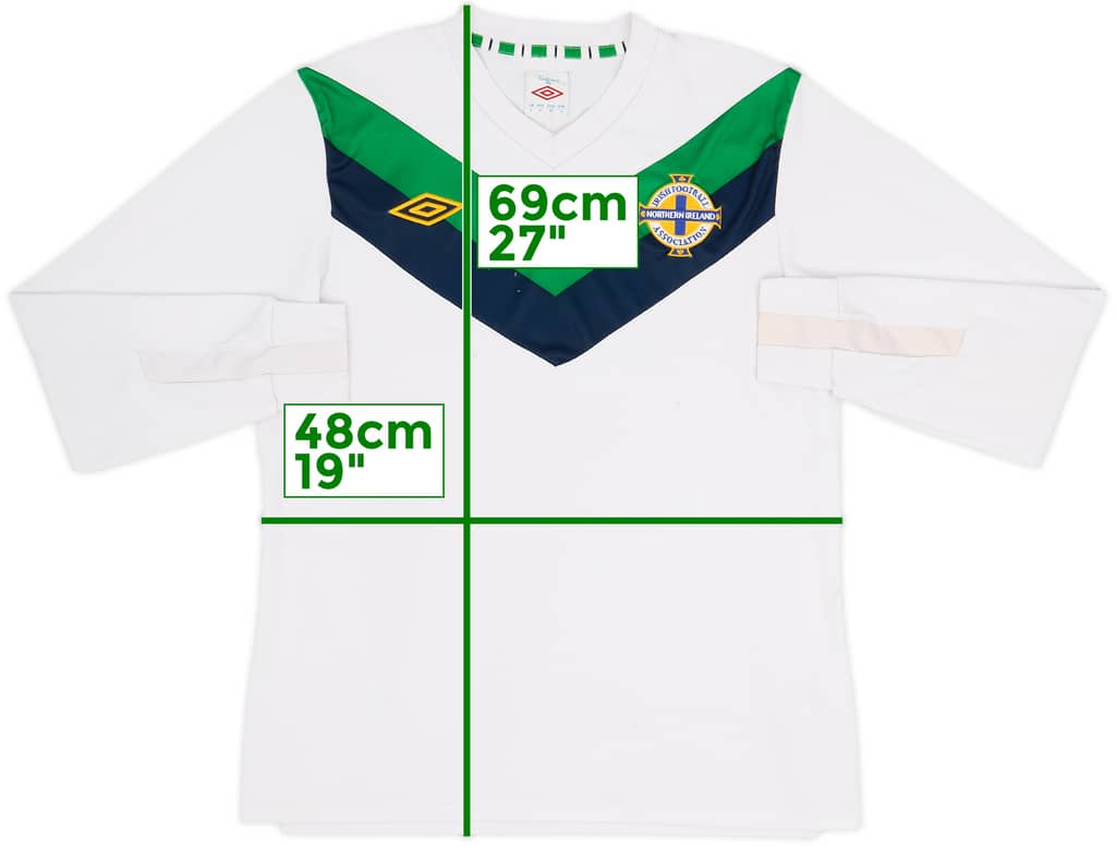 2010-12 Northern Ireland Away L/S Shirt - 5/10 - (S)