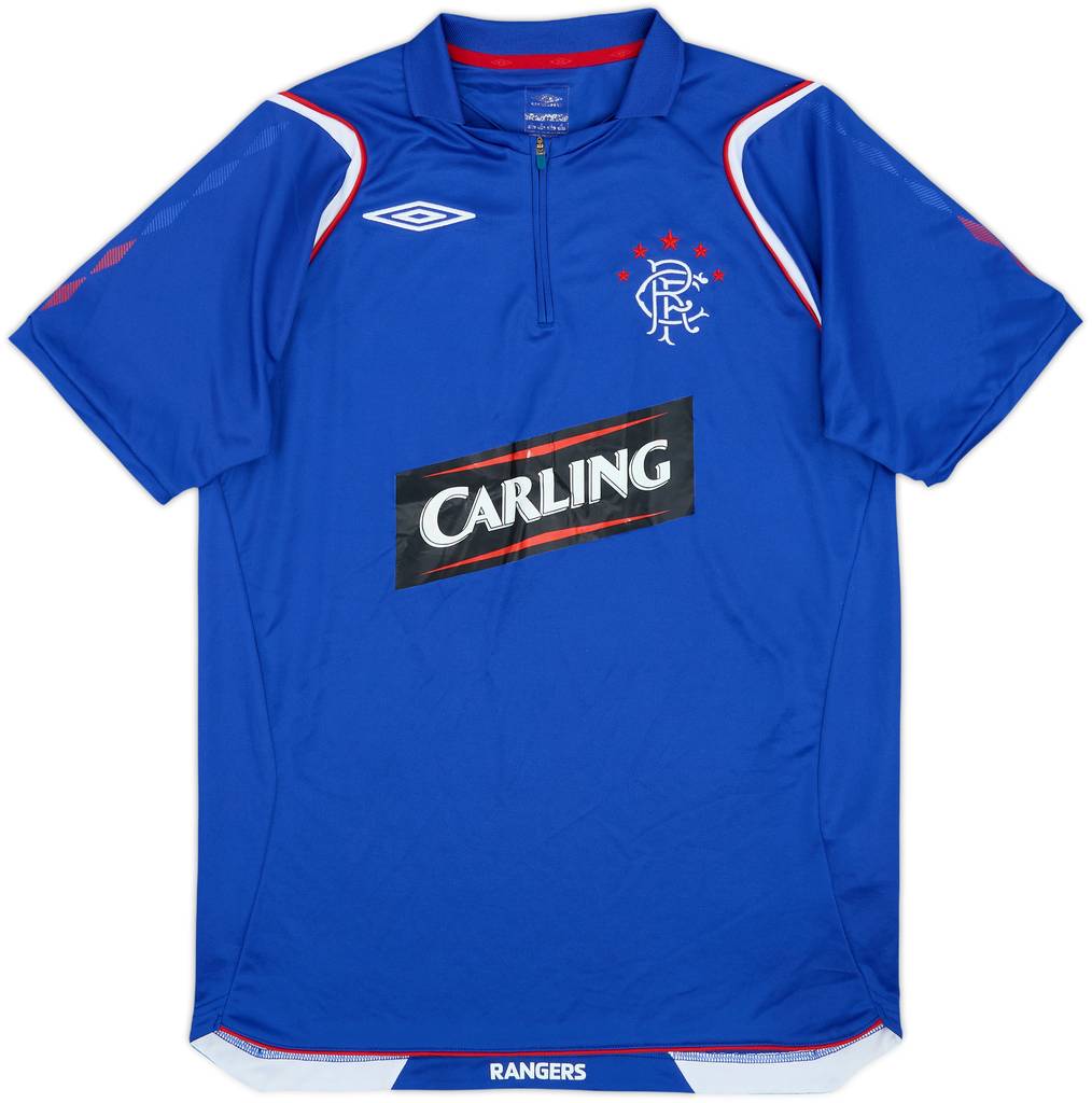 2006-07 Rangers Umbro 1/4 Zip Training Shirt - 8/10 - (S)