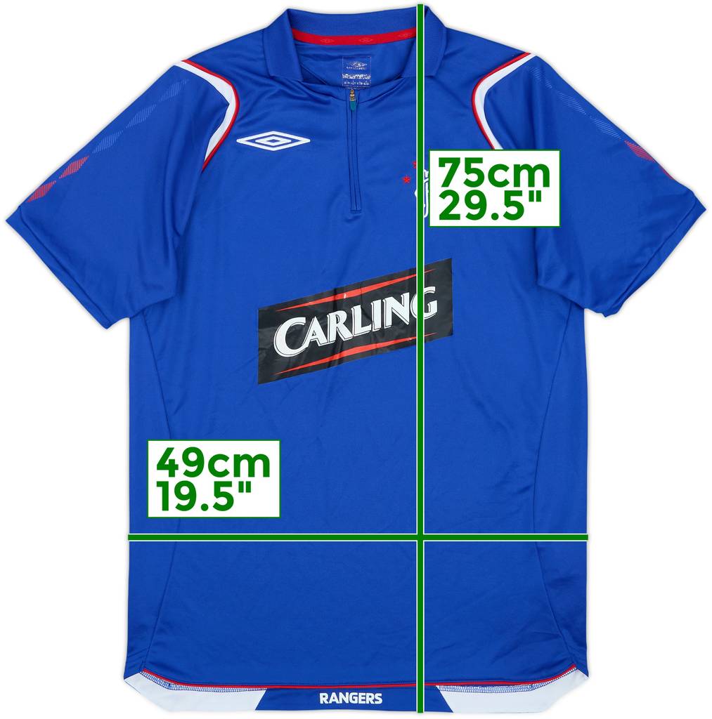 2006-07 Rangers Umbro 1/4 Zip Training Shirt - 8/10 - (S)