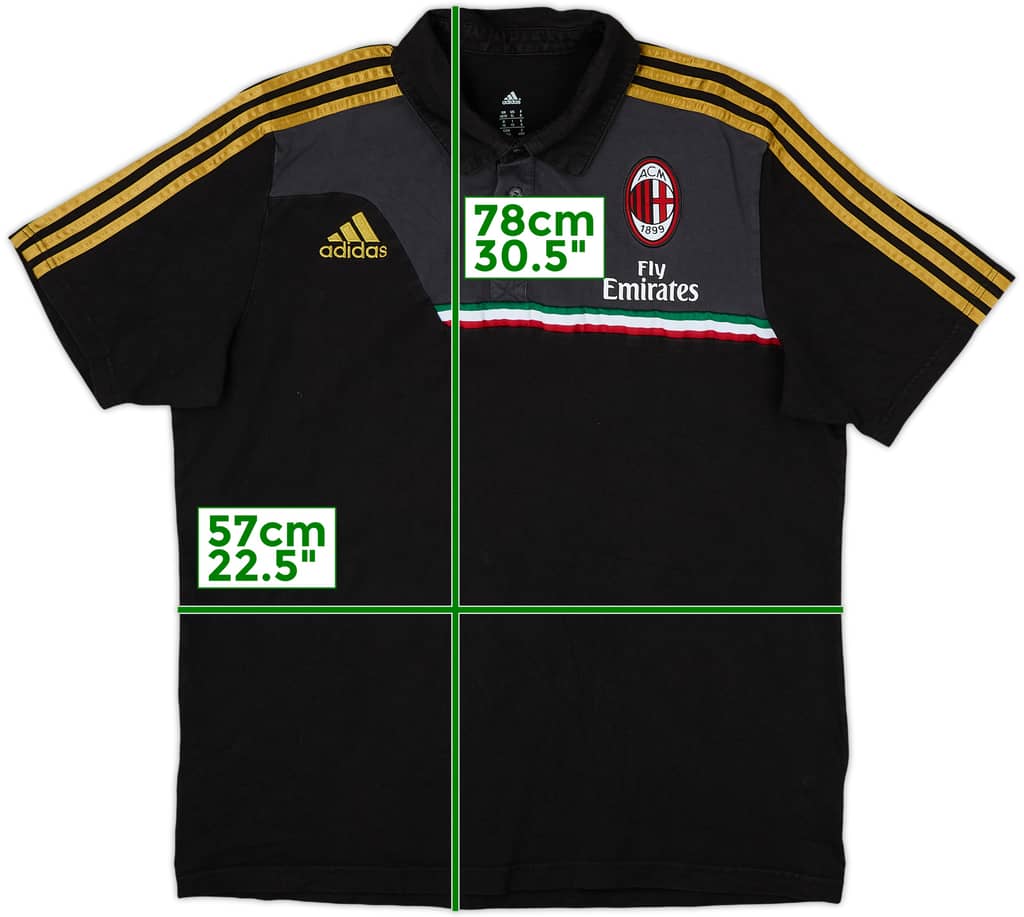 2013-14 AC Milan adidas Polo Shirt - 6/10 - (XL)