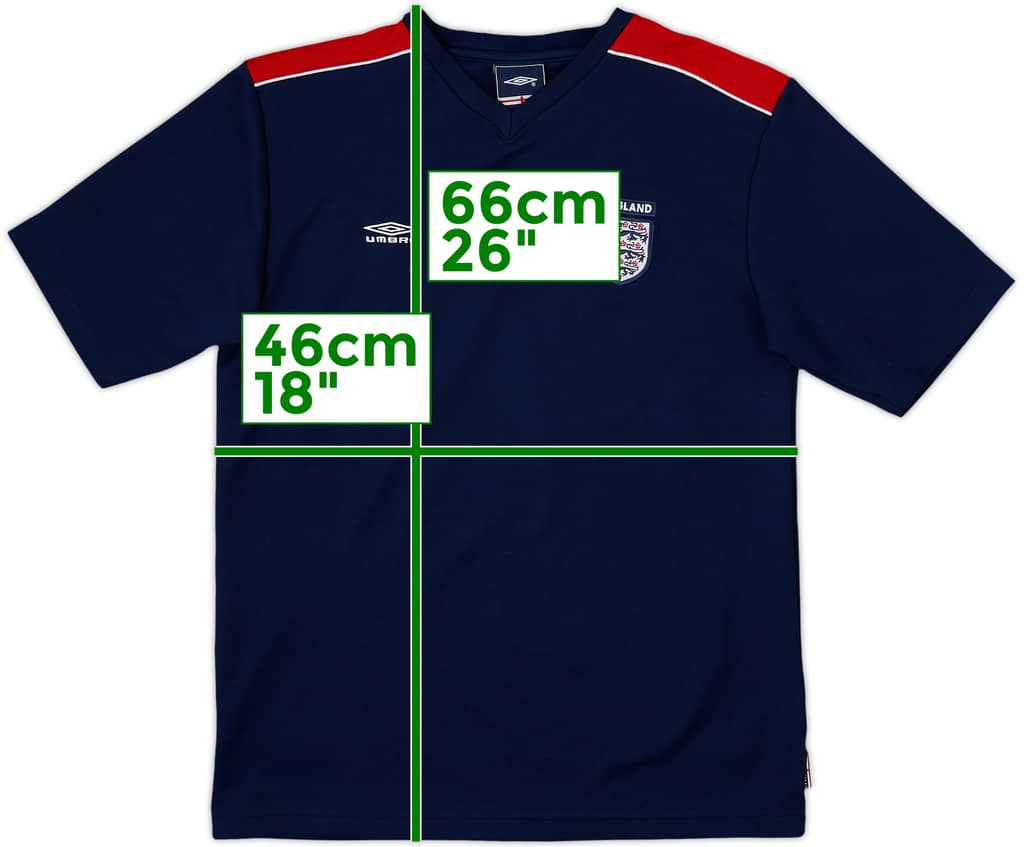 2000-01 England Umbro Training Shirt - 9/10 - (M)