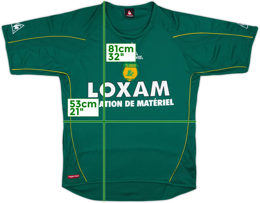 Camiseta de la tercera equipación del Nantes 2002-03 - 10/10 - (XL)