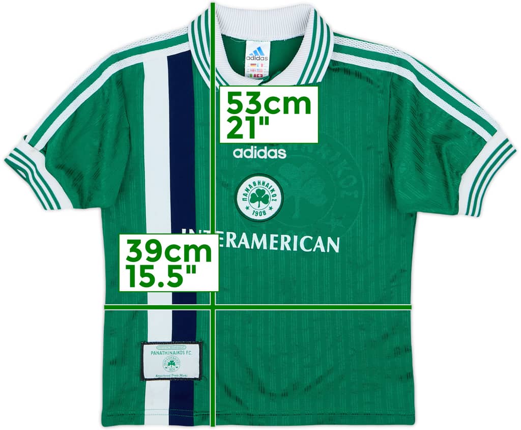 1997-98 Panathinaikos Home Shirt - 8/10 - (M.Boys)